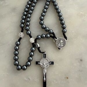 Rosary with Black Onyx Beads